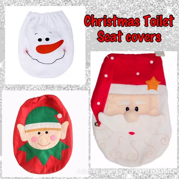 Christmas Toilet Seat Cover Snowman Toilet Seat Cover Elf Etsy