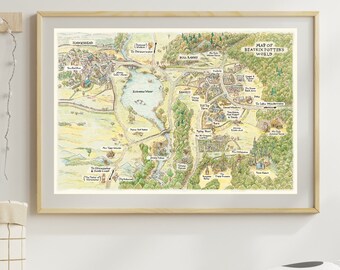 Mappa del mondo di Beatrix Potter - PNG Download istantaneo