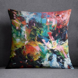 Decorative, Abstract Floral Throw Pillow - 22&quot; x 22&quot;