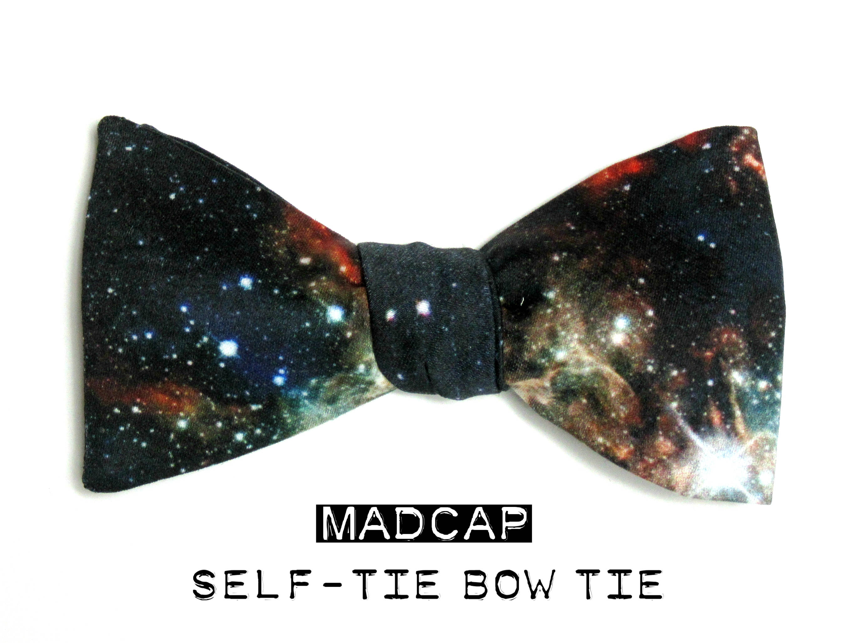 Space Self Tie Bow Tie Galaxy Print Cosmos Astronomy Outer Etsy