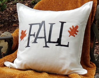 Fall Pillow Cover Fall Decor Fall Pillow with Leaves