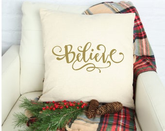 Believe Christmas Pillow