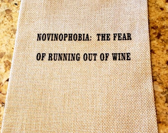 Wine Bag – Novinophobia, hostess gift, welcome gift, office gift, special event, workshop gift, client gift.