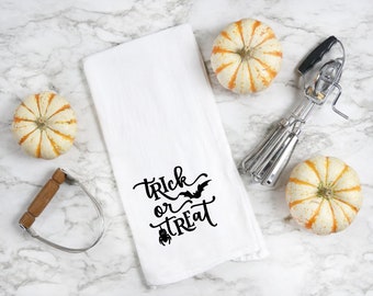 Batty Trick or Treat Tea Towel