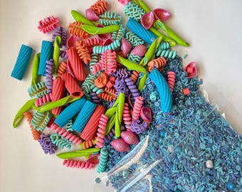 CORAL REEF Sensory Bin Filler Mix // 4+ cups // Ocean Sensory Bin Filler // Under The Sea Sensory Play