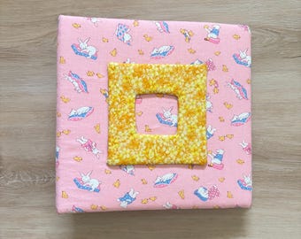 Handmade Fabric-Covered Scrapbook // Customizable Photo Album // Baby Girl Memory Book
