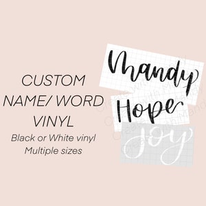 CUSTOM NAME/WORD Vinyl Decal // For your Planner // Word of the Year