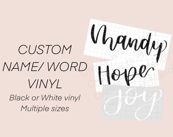 CUSTOM NAME/WORD Vinyl Decal // For your Planner // Word of the Year