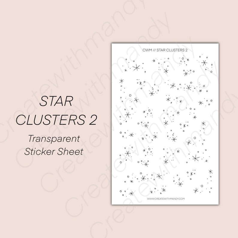 STAR CLUSTERS 2 Stickers // Planner Stickers // Star Stickers ...