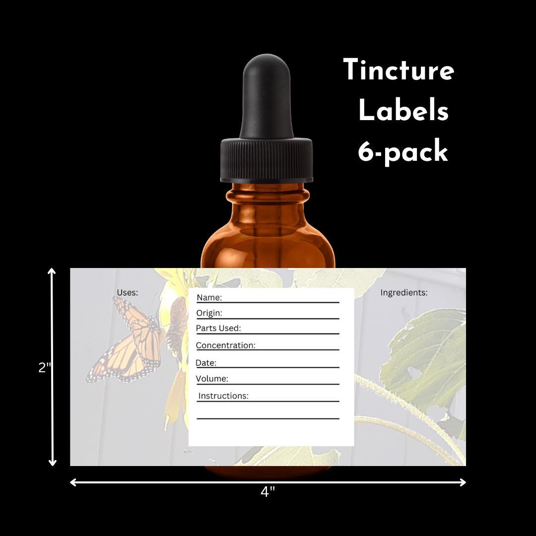 Printable & Fillable Tincture Labels – Herbalist’s Essentials, Ink ...