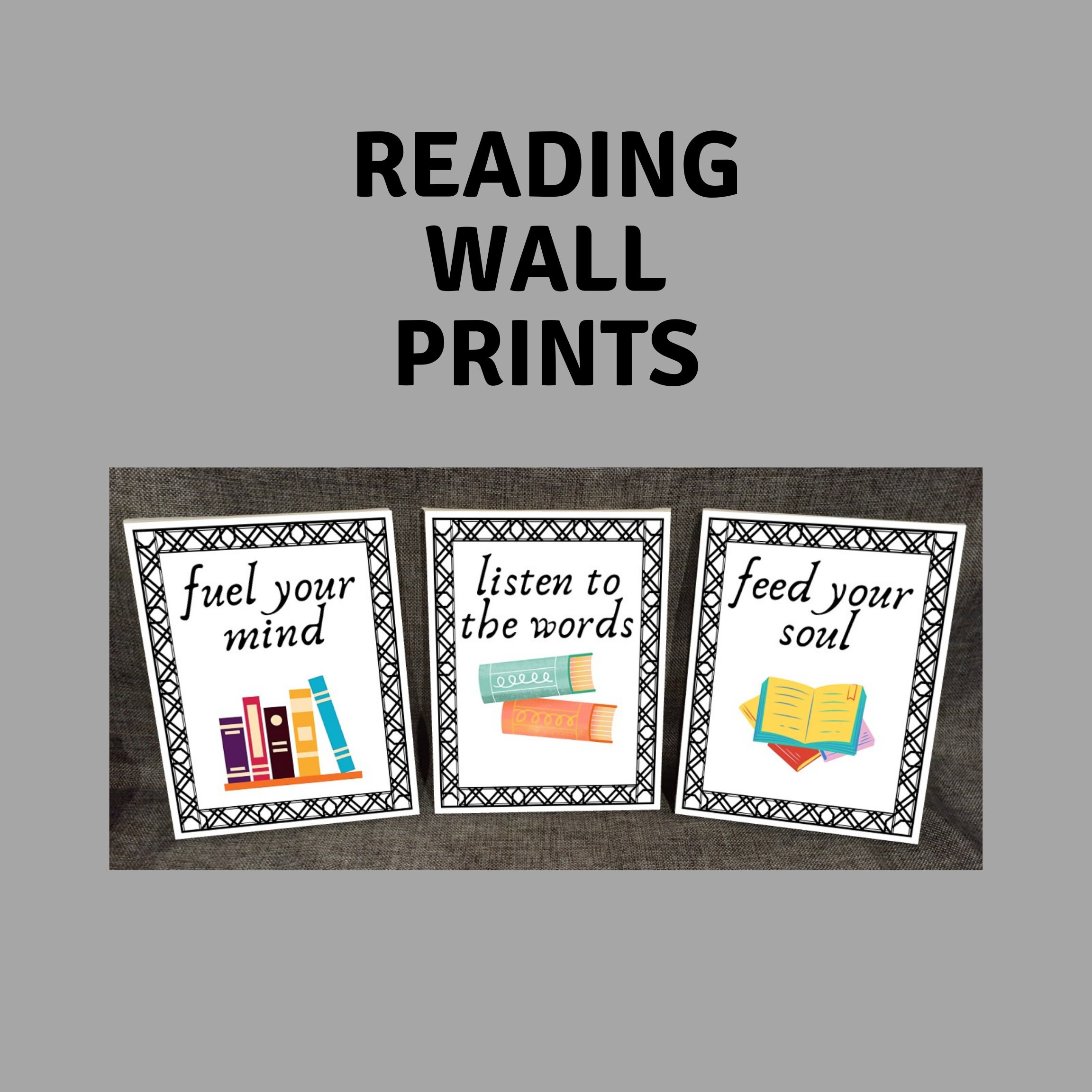 Reading Wall Art | Etsy