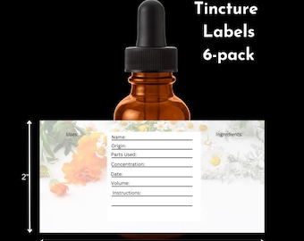 Printable & Fillable Tincture Labels – Herbalist’s Essentials, Ink ...