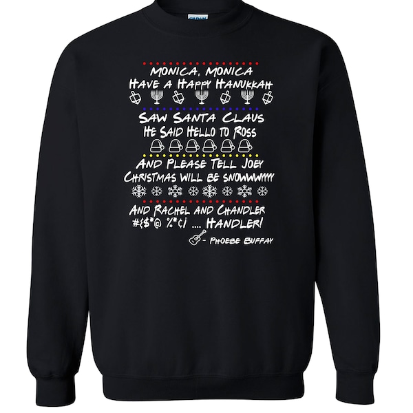 Friends Christmas Sweater (Phoebe, Monica, Chandler, Rachel, Ross, Joey, Christmas Sweater, Funny TShirt)