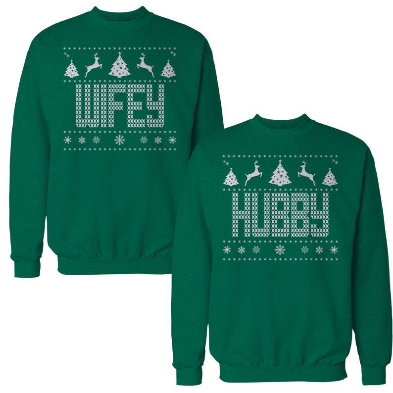 Hubby Wifey Ugly Christmas Sweater christmas Shirt Couples - Etsy Canada
