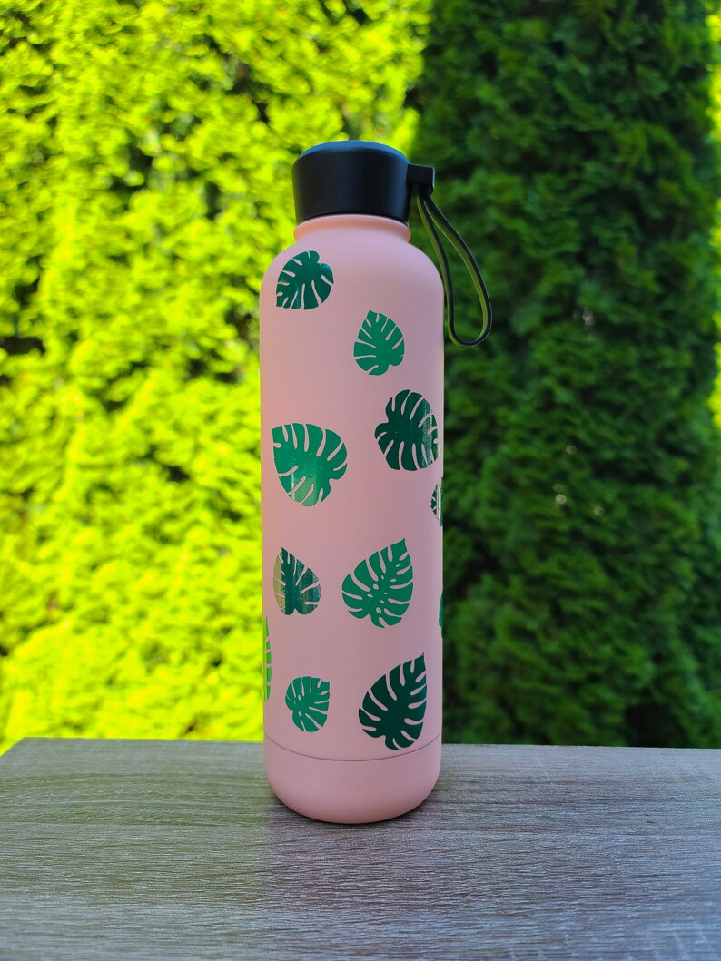 Insulated Metal Water Bottle With Custom Pattern Personalized Etsy