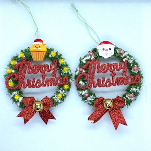 Handmade Mini Christmas Wreath Ornaments: Unique Tree Decorations