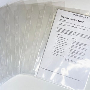 12 Pack A7 Size Clear Sheet Protectors 2.6 x 4.8 Inch Plastic Sleeves Page  Protectors Top Loading Paper Protector for 6 Ring Binders, Acid-Free
