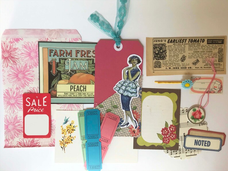 Vintage Housewife Garden Junk Journal Paper Pack Your choice Vintage Baking Cooking Garden Ephemera Scrapbook Junk Journal Ephemera Kit
