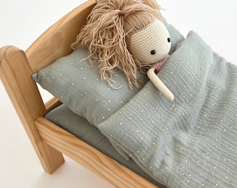IKEA DUKTIG Doll Bedding Set, Muslin Doll Bed Set, Oeko-Tex,  Gift for Girl Daughter Granddaughter Niece