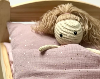 Ikea Duktig Doll Bedding Set, Puppenbettwäsche, Handmade Cotton Muslin Doll Bedding,  OEKO TEX, Montessori Gift for Girls, Custom Size