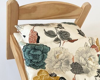 Handmade Doll Bedding Set, Floral Cotton Quilt & Pillow, Fits IKEA DUKTIG Doll Bed, Gift for Children