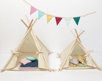 teepee tent  - teepee tent for pet - boho doll tent - mini camping teepee tent - gift for camping lovers - dollhouse - teepee for doll