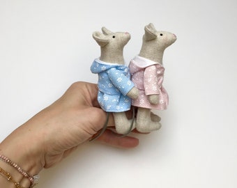 mouse gift - stuffed animal toy - mouse toy - little mouse - linen toy - eco gift - gift for niece - personalised doll - small mouse