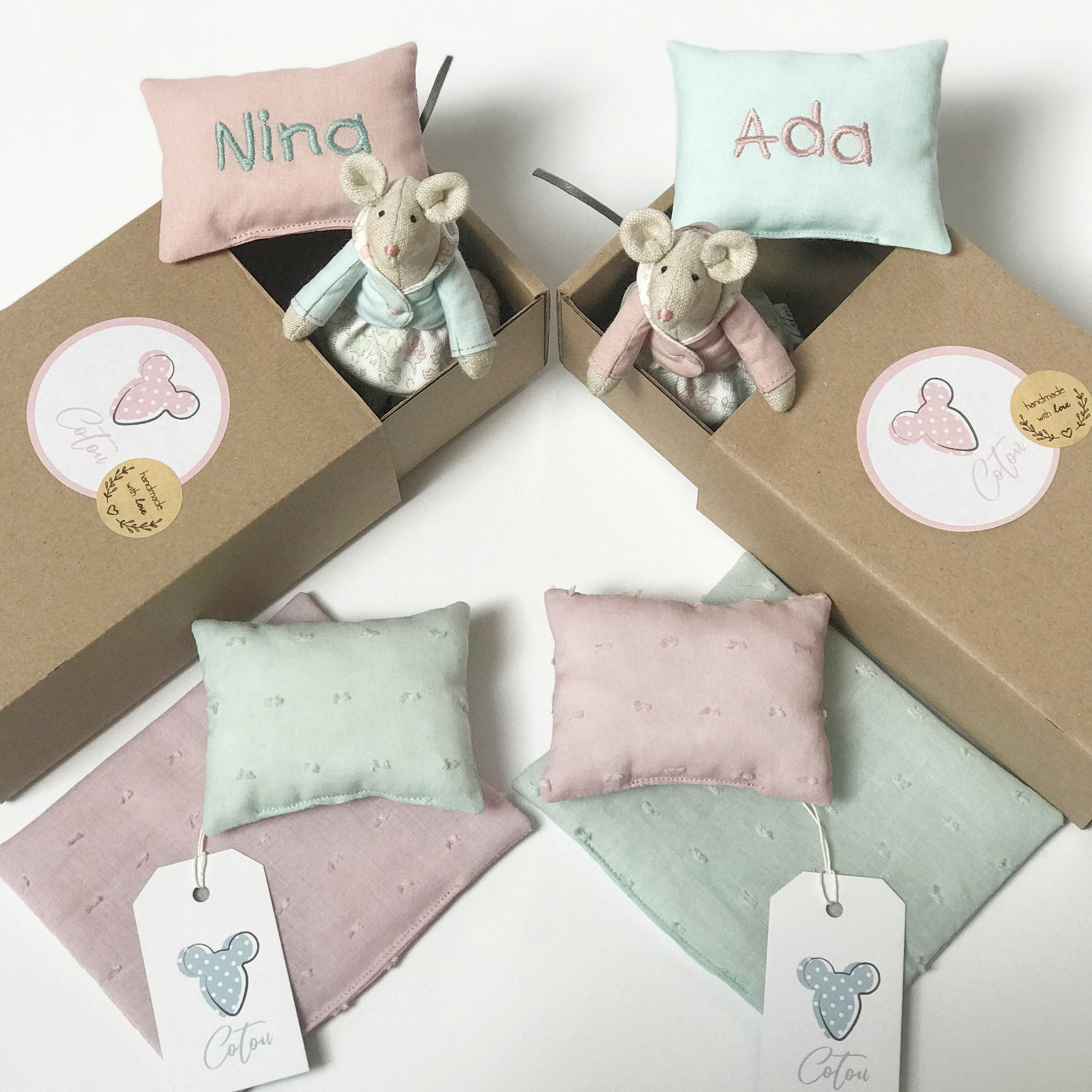 mouse doll - small mouse - little mouse - miniature mouse - personalised gift for sisters - tiny mouse - rag doll mouse - stuffed mouse -
