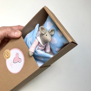 Miniature Mouse - Mouse Doll - Personalised Toy - Handmade Doll - Tiny Rag Doll - Mouse Doll - Personalised Doll - Linen Toy - Eco Doll