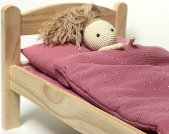 Puppenbettwäsche - Bettwäsche für Puppe - Ikea Duktig Puppenbettwäsche - Musselin Puppenbettwäsche - Bettwäsche für Puppen - Geschenk für Enkelin