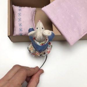 Personalised Mouse Doll - Gift For Niece - Soft Animal Mouse - Mouse Toy - Linen Eco Toy - Rag Doll - Gift for Kids - Miniature Doll
