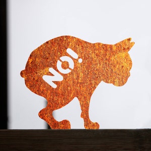 Please Clean Up After Your Dog Metal Art Rusty dog Toto