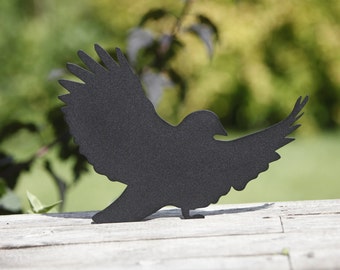 Bird Ptasior made of steinless steel on your fence tin art Garden Sculpture metal art