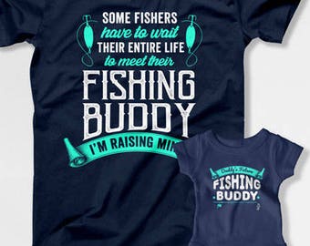 Father Son Matching Shirts Dad And Daughter T Shirts Daddy And Me Clothing Family Outfits Fishing Gifts For Fishermen TShirt TEP-256-255