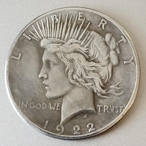 Zweiseitige Trickmünze - 1922 Liberty Dollar - Double Headed Coin Prop - Stocking Stuffer!