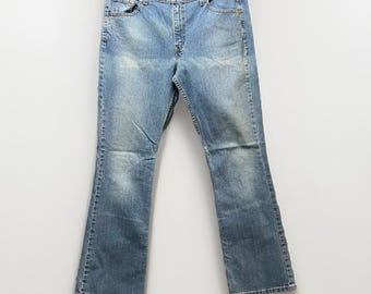 Levis Y2K Jeans Women 14 M Relaxed Bootcut Stretch Misses Blue Medium Wash