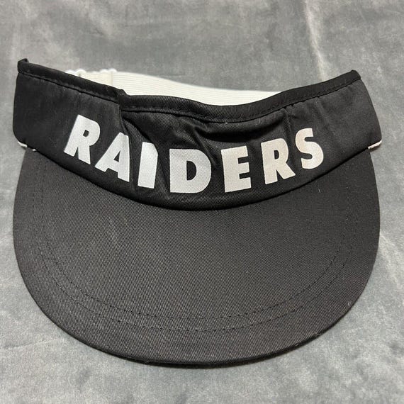 Vintage Raiders Visor Hat Nissan Dealership 90s Black Terry
