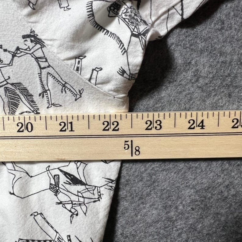 Vintage Gramicci Short Sleeve Button Up Shirt Southwestern White Horse Print M image 5