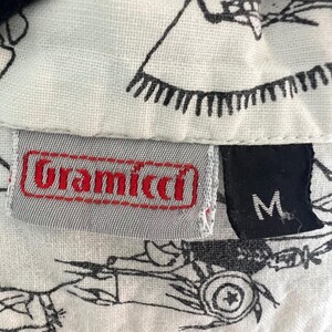 Vintage Gramicci Short Sleeve Button Up Shirt Southwestern White Horse Print M image 2