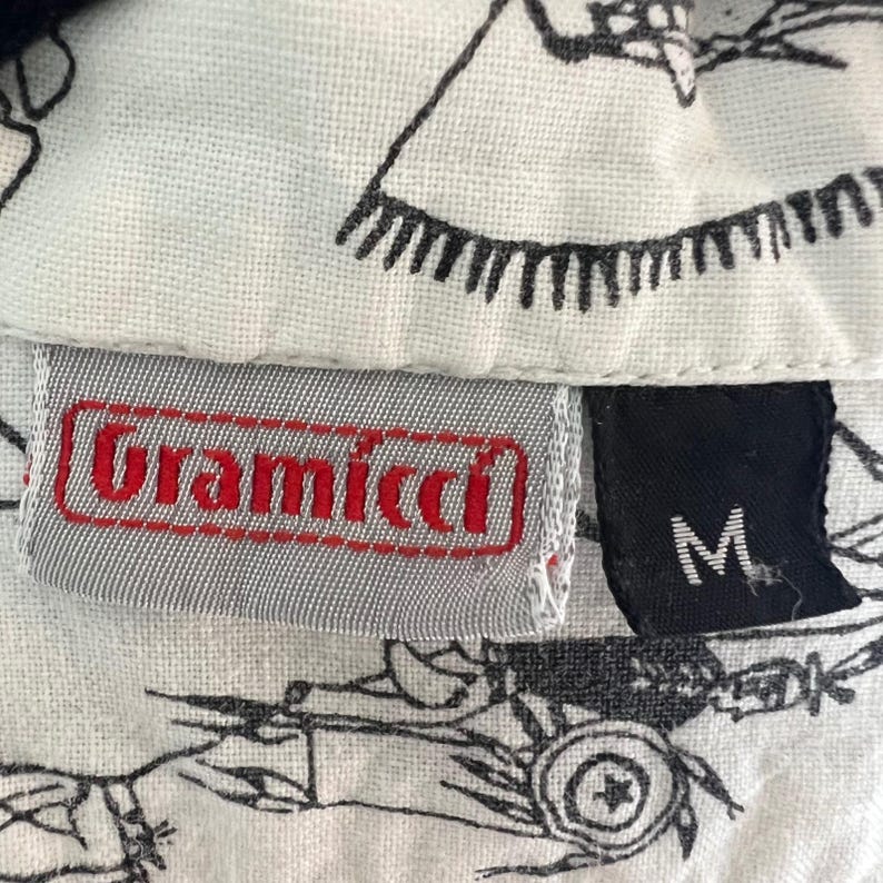 Vintage Gramicci Short Sleeve Button Up Shirt Southwestern White Horse Print M image 2