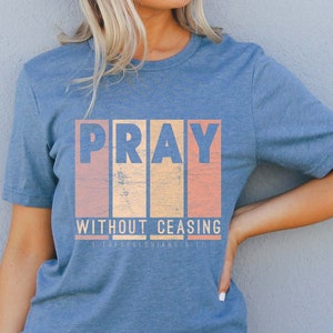 Pray Tshirt Cute Christian Shirts Faith Over Fear Jesus Shirt Women Graphic Tees and Christian Gifts