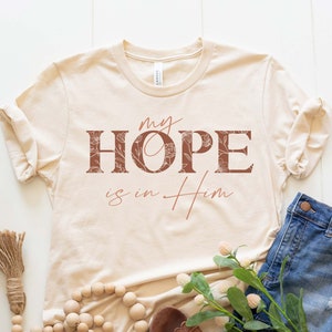 Hope Tshirt Christian Shirts for Women Botanical Bible Verse Shirt Christian Gifts and Clothing