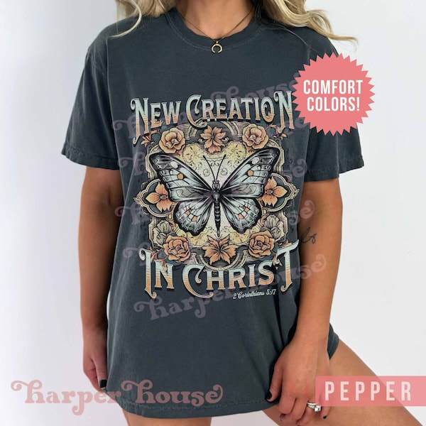 Boho Christian Shirts Comfort Colors Oversized Christian TShirts Bible Verse Shirt Trendy Christian T Shirts Jesus Apparel Faith Based Shirt