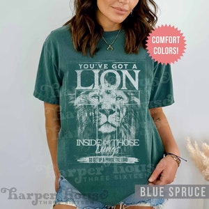 You&#39;ve Got A Lion Inside Those Lungs Oversized Vintage Tshirt, Christian God Shirt, Jesus Shirt, Jesus Comfort Colors, Jesus Shirt Aesthetic