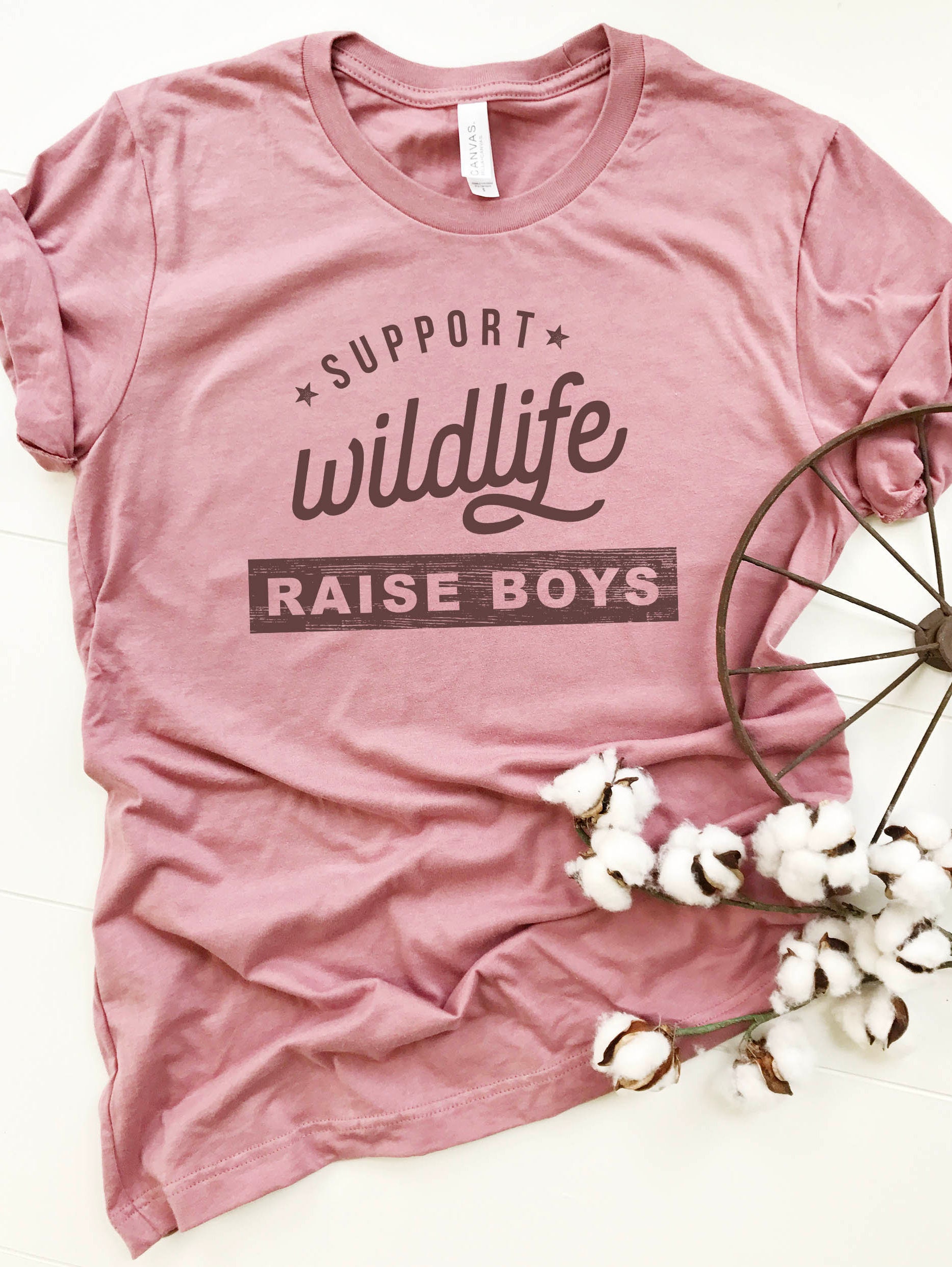 Boy Mom Shirt  Support Wildlife Raise Boys  Mom Shirt  Mom Life Shirt  Mothers Day Gift  Gift for Mom  Mama Shirt Short Sleeve T-Shirt