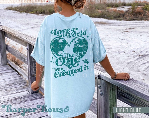 Bible Verse Shirt Christian Aesthetic Clothing Oversized Tshirt Trendy Gifts for Teens Christian Shirts for Women Love Like Jesus Shirts