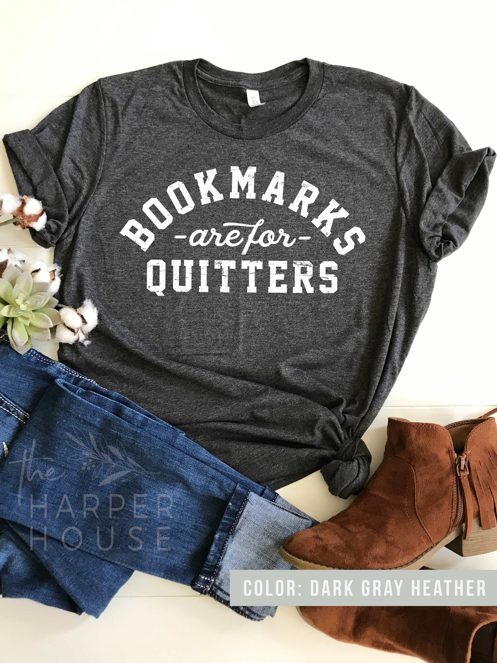 Bookmarks Are for Quitters Bookish Book Lover Gift Book Etsy