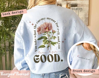 Christian Sweatshirt Bible Verse Christian Crewneck Aesthetic Jesus Sweatshirt Christian Clothing and Apparel Christian Merch Religious Gift