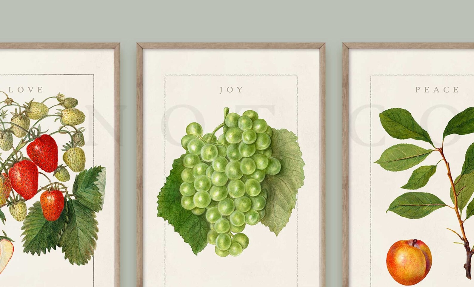 Fruit of the Spirit Wall Art Set of 9, Bible Verse Wall Art, Scripture ...