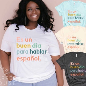 Spanish Teacher Shirt Bilingual Tutor Latina Teacher Middle School Elementary Spanish Teacher Gift Spanish Club